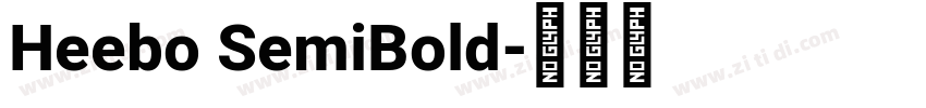 Heebo SemiBold字体转换